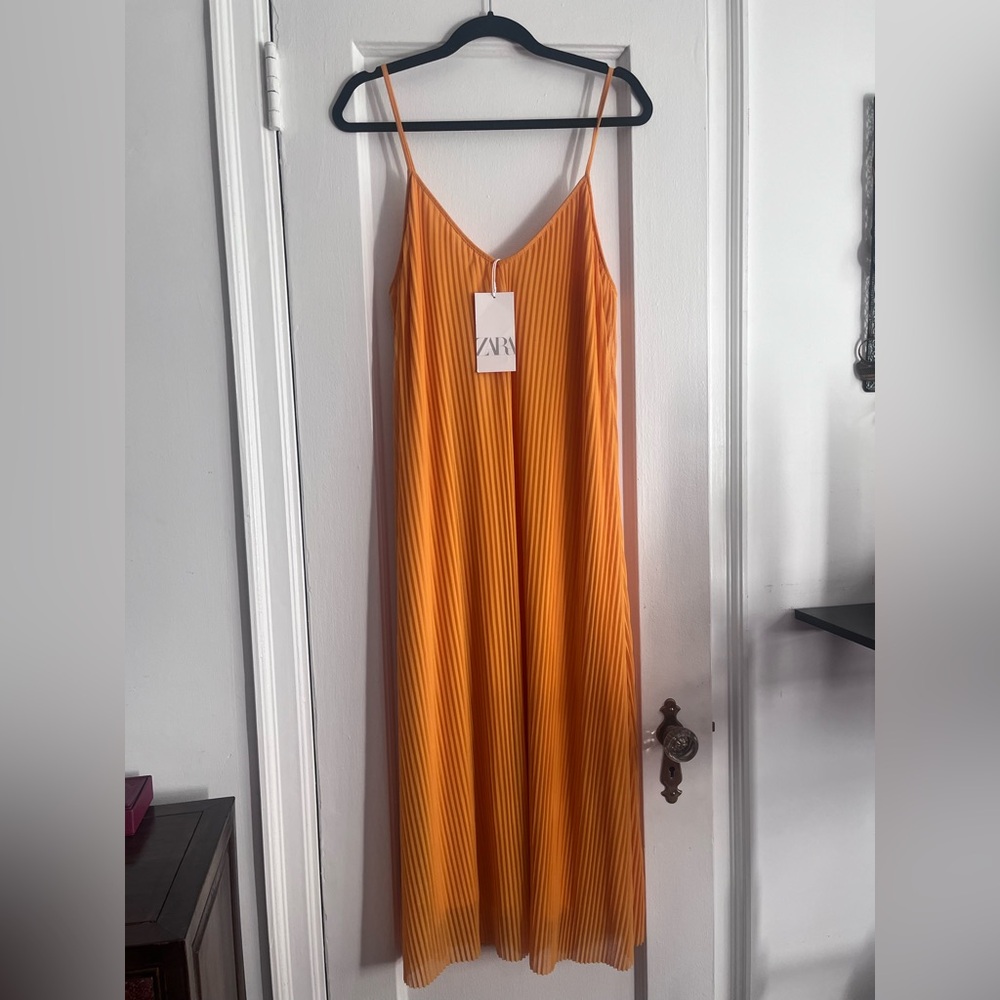 Zara Vibrant Golden Yellow Maxi Dress